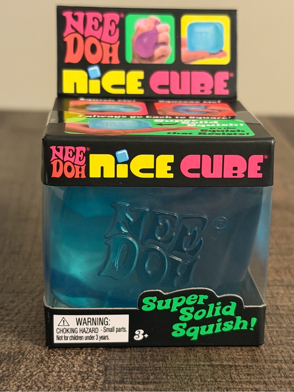 Authentic NeeDoh Nice Cube Super Solid Squish - Blue